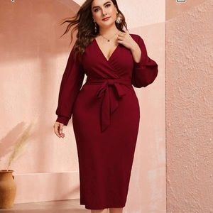 Fitted low cut dress